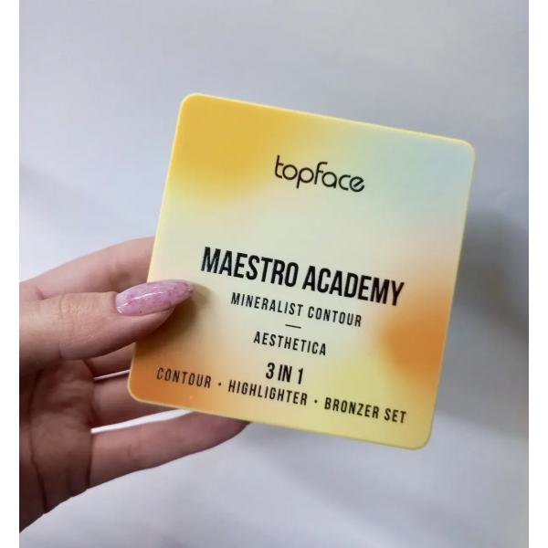 Палітра контурингу обличчя 3 в 1 Topface Maestro Academy Mineralist Contour No 01 Aesthetica