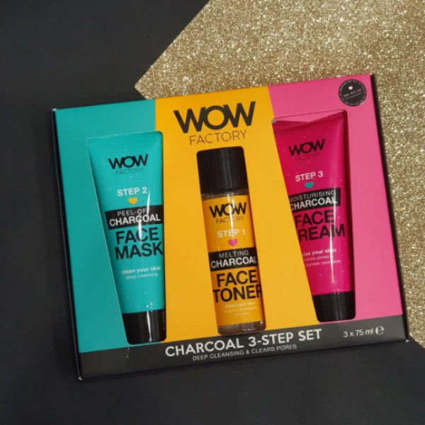 Набір для обличчя вугільний 3 кроки Max Brands Marketing B.V Wow Factory Charcoal 3-Step Set Набір для обличчя вугільний 3 кроки Max Brands Marketing B.V Wow Factory Charcoal 3-Step Set