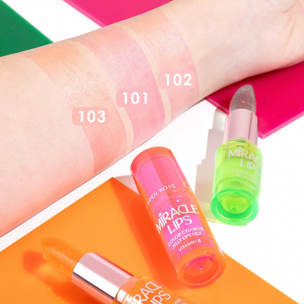 Помада для губ Golden Rose Miracle Lips Color Change Jelly Lipstick 3,7 102
