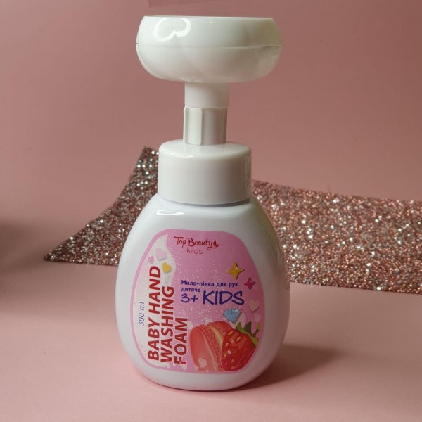 Дитяча пінка для рук Top Beauty Baby Hand Washing Foam 300 мл Полуничний макарон Дитяча пінка для рук Top Beauty Baby Hand Washing Foam 300 мл Полуничний макарон
