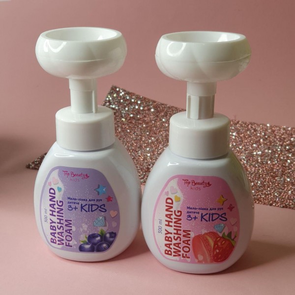 Дитяча пінка для рук Top Beauty Baby Hand Washing Foam 300 мл Полуничний макарон Дитяча пінка для рук Top Beauty Baby Hand Washing Foam 300 мл Полуничний макарон