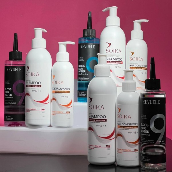 Набір для волосся 3 в 1 "Глибоке очищення" (шампунь,кондиціонер,дзеркальна вода ) Миттєве відродження