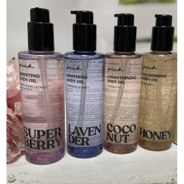 Парфумована олія для тіла Victoria's Secret Pink Soothing Body Oil 236 мл Лаванда