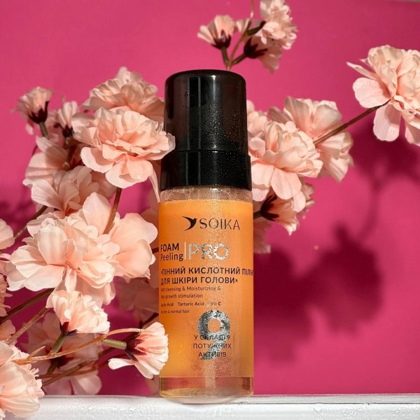 Пінний кислотний пілінг для шкіри голови SOIKA Foam Peeling Pro 150 мл М'яке очищення та зволоження Пінний кислотний пілінг для шкіри голови SOIKA Foam Peeling Pro 150 мл М'яке очищення та зволоження