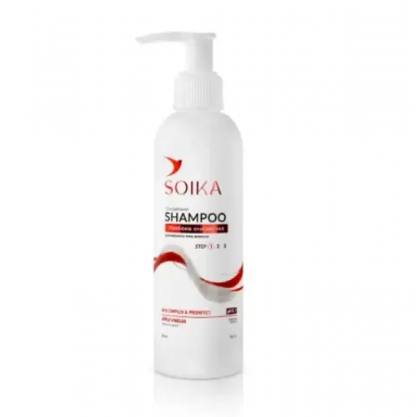 Шампунь для жирного волосся Soika "Глибоке очищення" з АНА кислотам300 мл