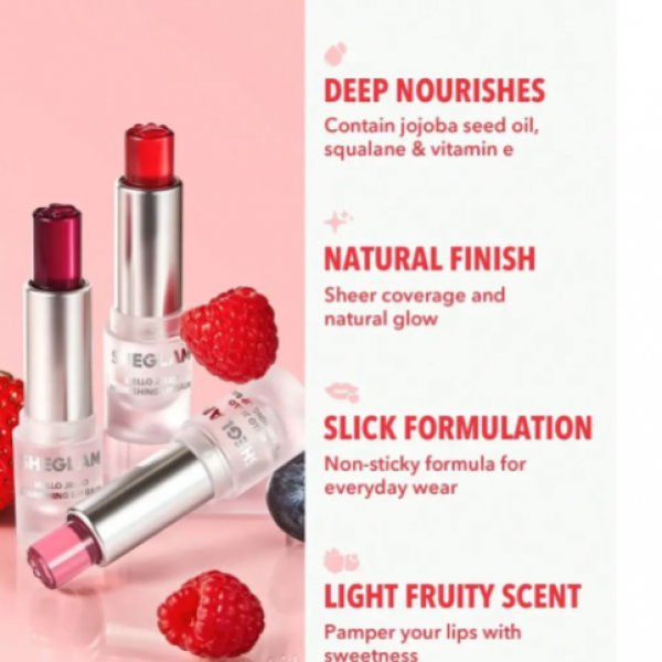 Питательный бальзам для губ Sheglam Mello Jello Nourishing Lip Balm Pink Topaz
