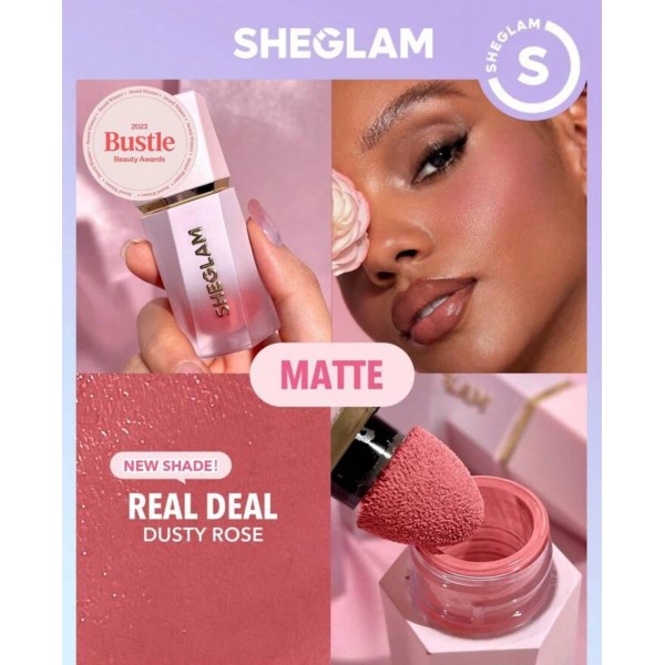 Рідкі матові рум'яна SHEGLAM Color Bloom Liquid Blush Matte Finish 5.2 мл Real Deal