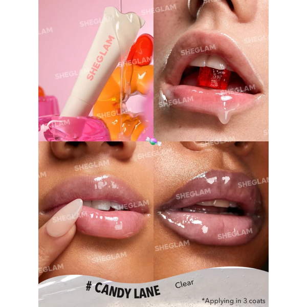 Зволожуючий бальзам для губ Sheglam Crystal Glaze Moisturizing Lip Care Candy Lane 10 мл Зволожуючий бальзам для губ Sheglam Crystal Glaze Moisturizing Lip Care Candy Lane 10 мл
