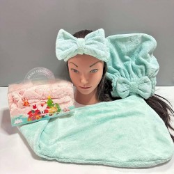Банний набір 3 в 1 ( шапка-рушник, пов'язка, рушник-тюрбан) МК Cosmetics