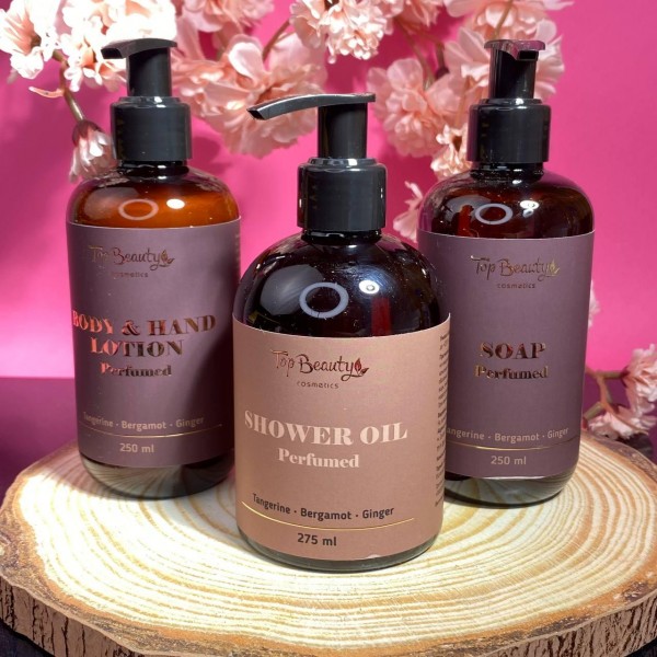Парфюмированный набор для ухода за телом Top Beauty Tangerine, Bergamot, Ginger Парфюмированный набор для ухода за телом Top Beauty Tangerine, Bergamot, Ginger