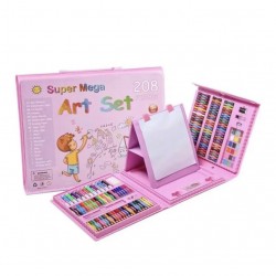 Набір для малювання 208 предметів рожевий МК Cosmetics Art Set