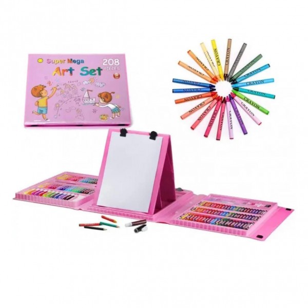 Набор для рисования 208 предметов розовый МК Cosmetics Art Set