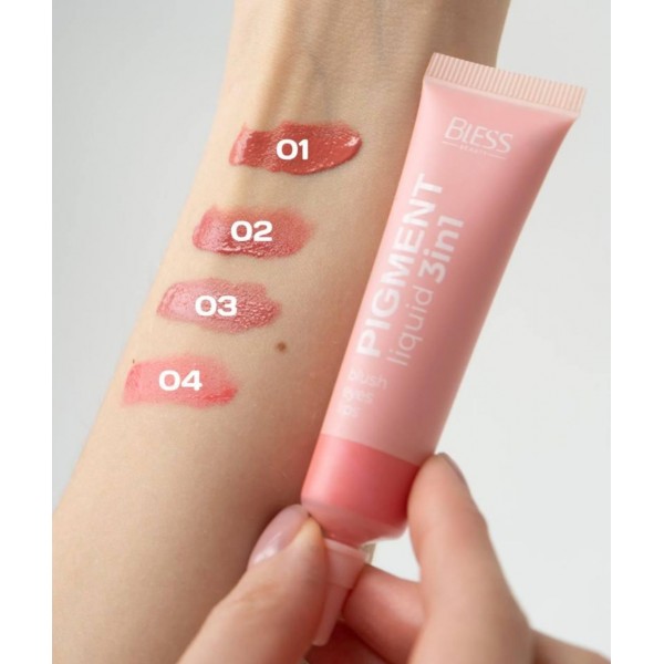 Кремові рум'яна для обличчя Bless Beauty Liquid Pigment 3 in 1 10 мл 04 Wild Rose