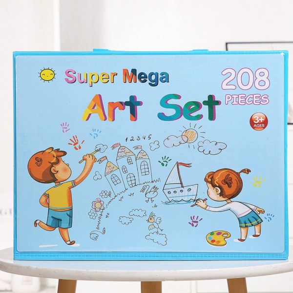 Набор для рисования 208 предметов голубой МК Cosmetics Art Set Набор для рисования 208 предметов голубой МК Cosmetics Art Set