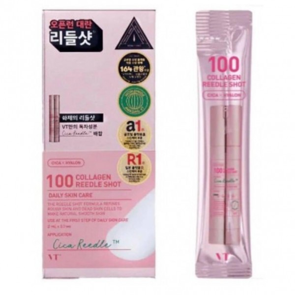 Антивікова сироватка-бустер для обличчя зі спікулами та колагеном VT Cosmetics Collagen Reedle Shot 100 2 мл
