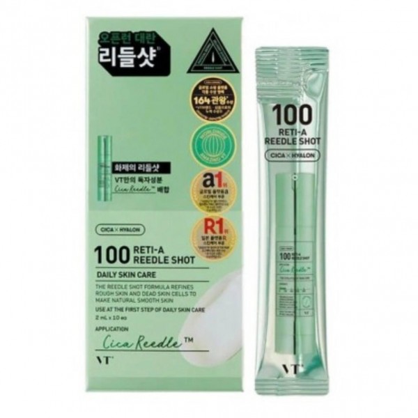 Сироватка бустер з мікроголками та ретинолом для покращення текстури шкіри VT Cosmetics Reti-a Reedle Shot 100 2 мл