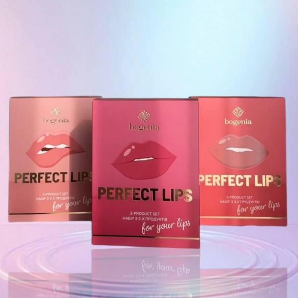 Подарочный набор для губ Bogenia Perfect Lips 3-product set (помада-карандаш, блеск для губ, карандаш для губ) Подарочный набор для губ Bogenia Perfect Lips 3-product set (помада-карандаш, блеск для губ, карандаш для губ)