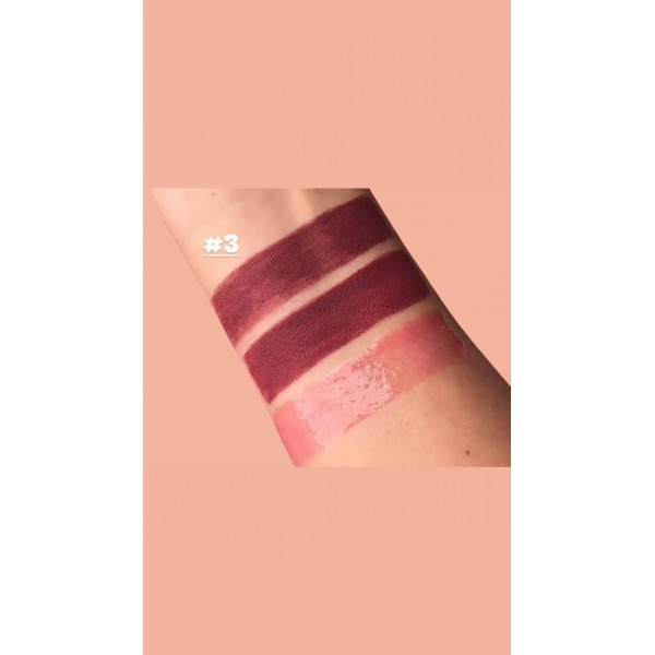 Подарунковий набір для губ Bogenia Perfect Lips 3-product set (помада-олівець, блиск для губ, олівець для губ) №003