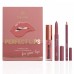 Подарунковий набір для губ Bogenia Perfect Lips 3-product set (помада-олівець, блиск для губ, олівець для губ) №004
