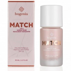 База-хайлайтер під макіяж Bogenia MATCH 3 in1 Makeup Base, Face & Body Highlighter 35 мл