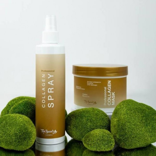 Набор для восстановления волос Top Beauty Professional Collagen (маска, спрей) Набор для восстановления волос Top Beauty Professional Collagen (маска, спрей)