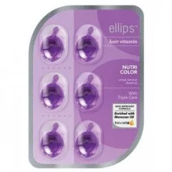 Вітаміни для волосся Ellips Hair Vitamin Treatment "Захист і догляд за фарбованим волоссям" Сяйво Кольору
